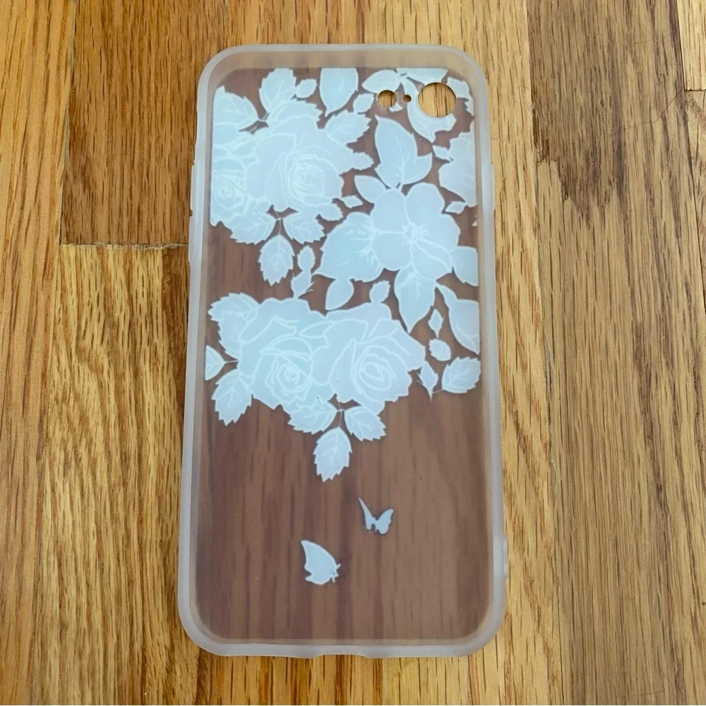 iPhone 7/8 Floral Rose Phone Case Frosted Phone Cover